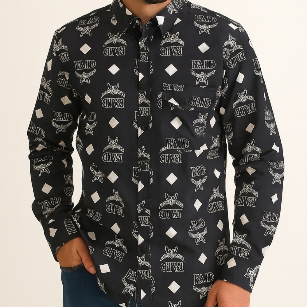 Black Graphic Men's Shirt 3X Benjamin Franklin
